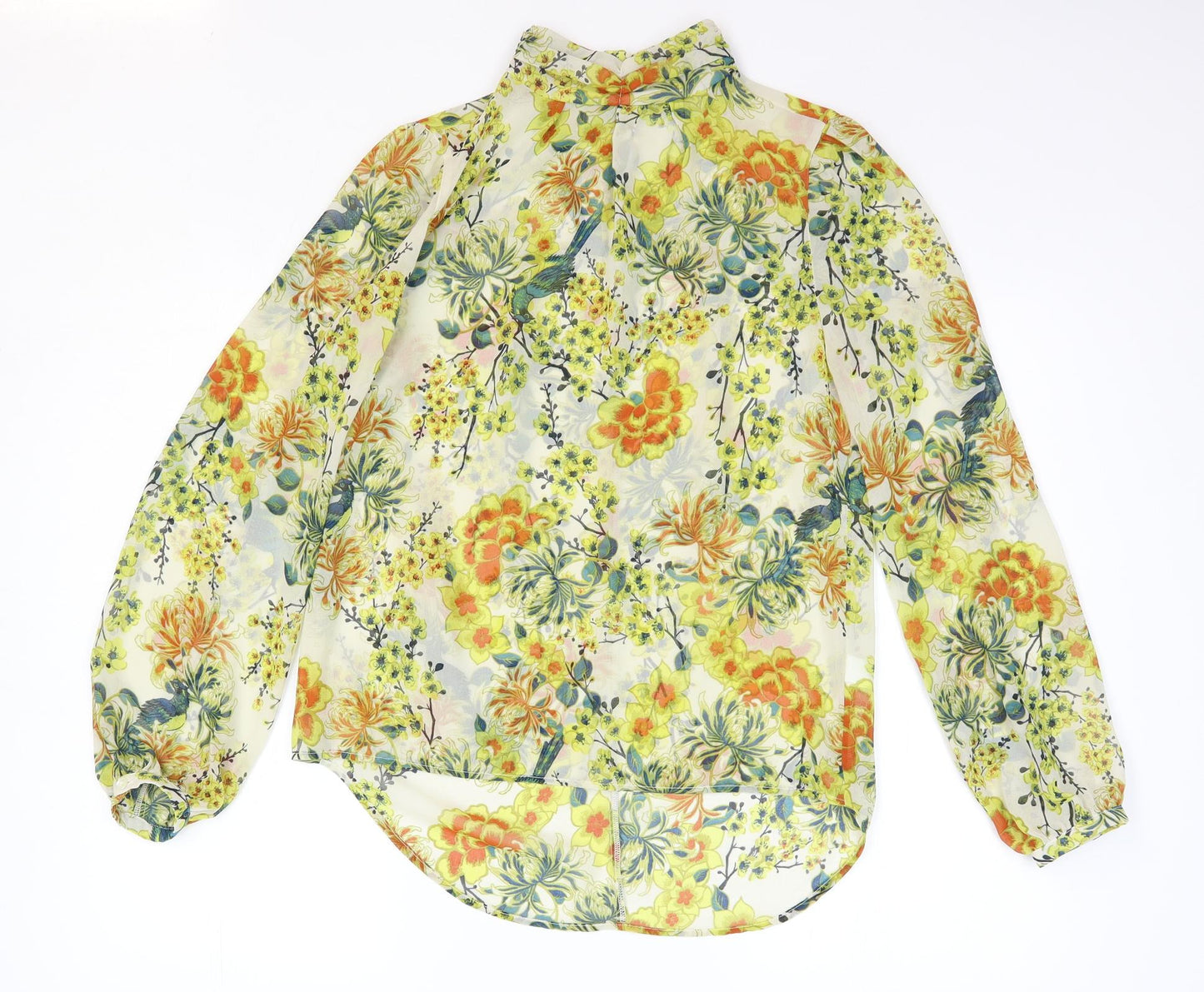 NEXT Womens Multicoloured Floral Polyester Basic Blouse Size 8 High Neck