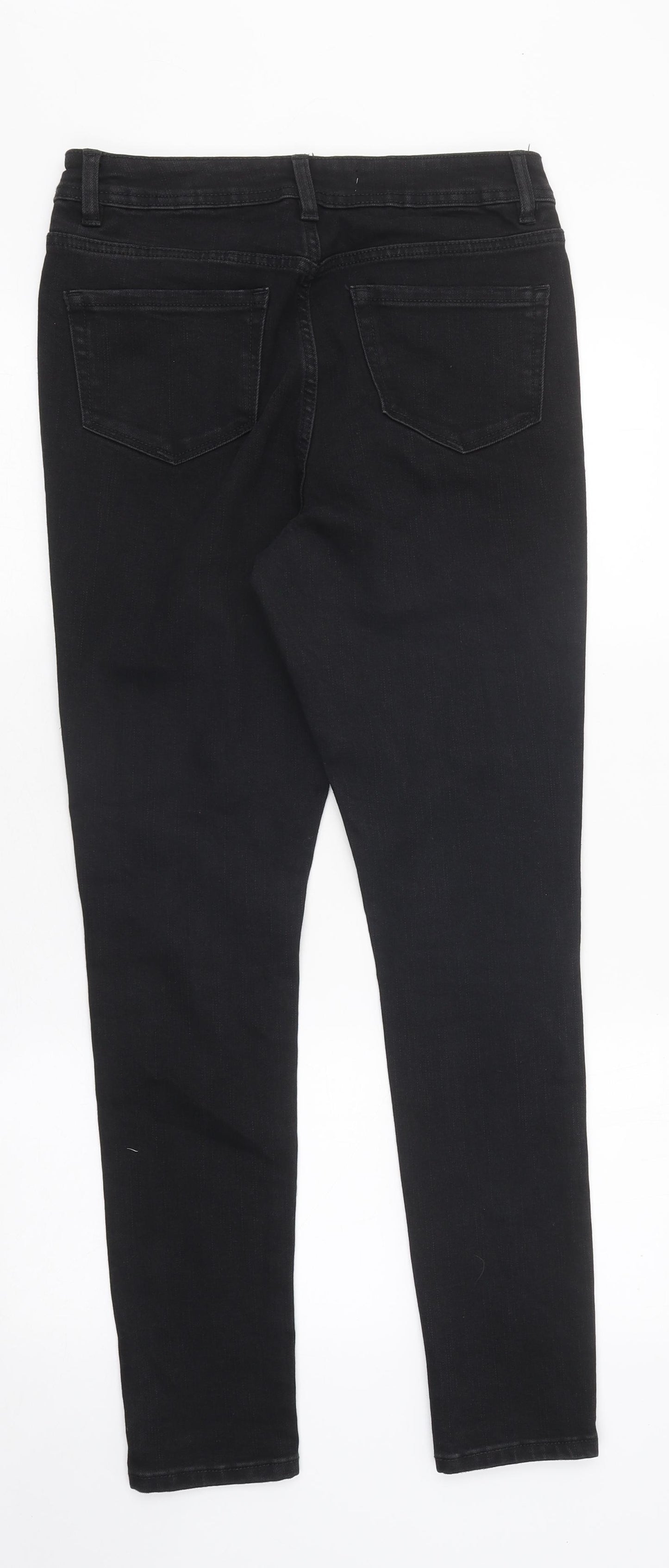 George Womens Black 100% Cotton Skinny Jeans Size 10 L31 in Regular Zip