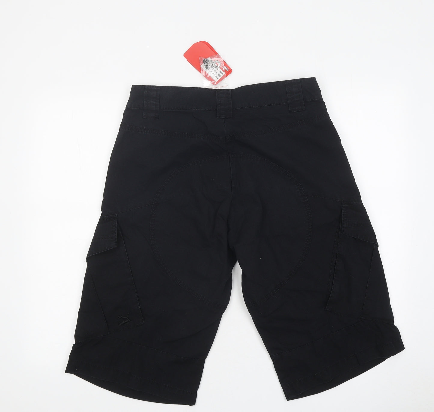 Slazenger Mens Black Cotton Bermuda Shorts Size M L14 in Regular Zip