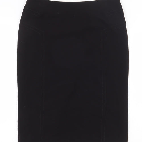 EWM Womens Black Polyester Straight & Pencil Skirt Size 12 Zip