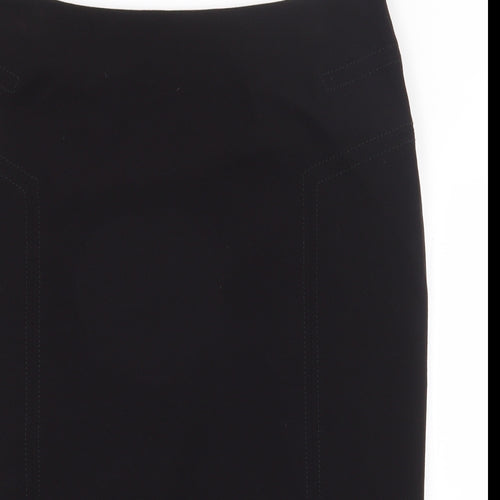 EWM Womens Black Polyester Straight & Pencil Skirt Size 12 Zip