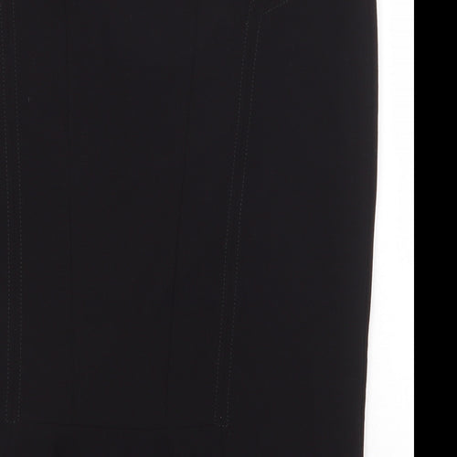 EWM Womens Black Polyester Straight & Pencil Skirt Size 12 Zip