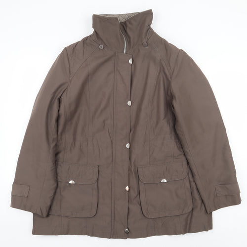 Bonmarché Womens Brown Rain Coat Coat Size M Zip