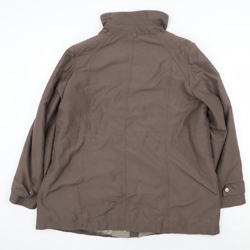 Bonmarché Womens Brown Rain Coat Coat Size M Zip