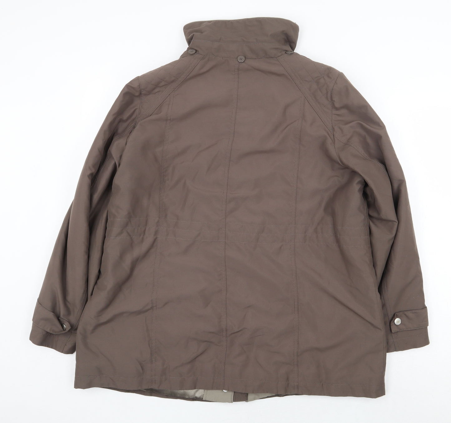 Bonmarché Womens Brown Rain Coat Coat Size M Zip
