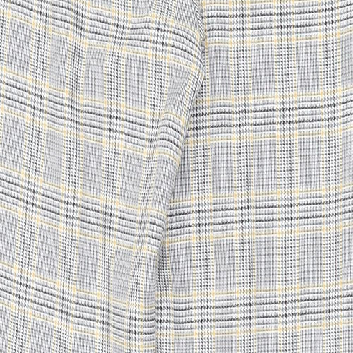 Dorothy Perkins Womens Grey Plaid Polyester Trousers Size 8 L24 in Regular Zip