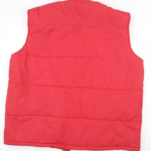 Southern Mannermode Mens Red Gilet Coat Size 2XL Zip