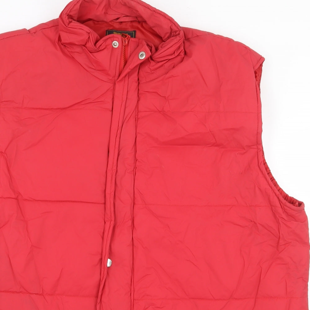 Southern Mannermode Mens Red Gilet Coat Size 2XL Zip