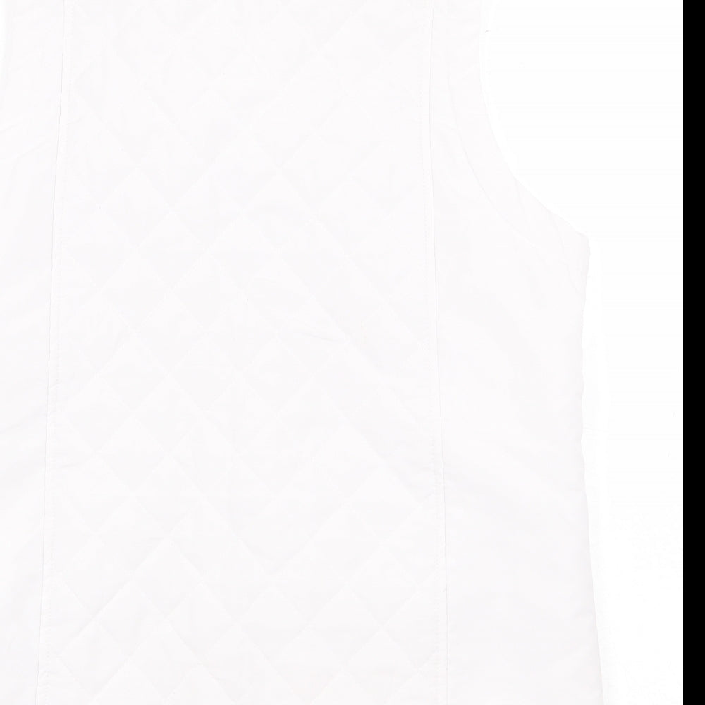 DASH Womens White Gilet Coat Size 12 Zip