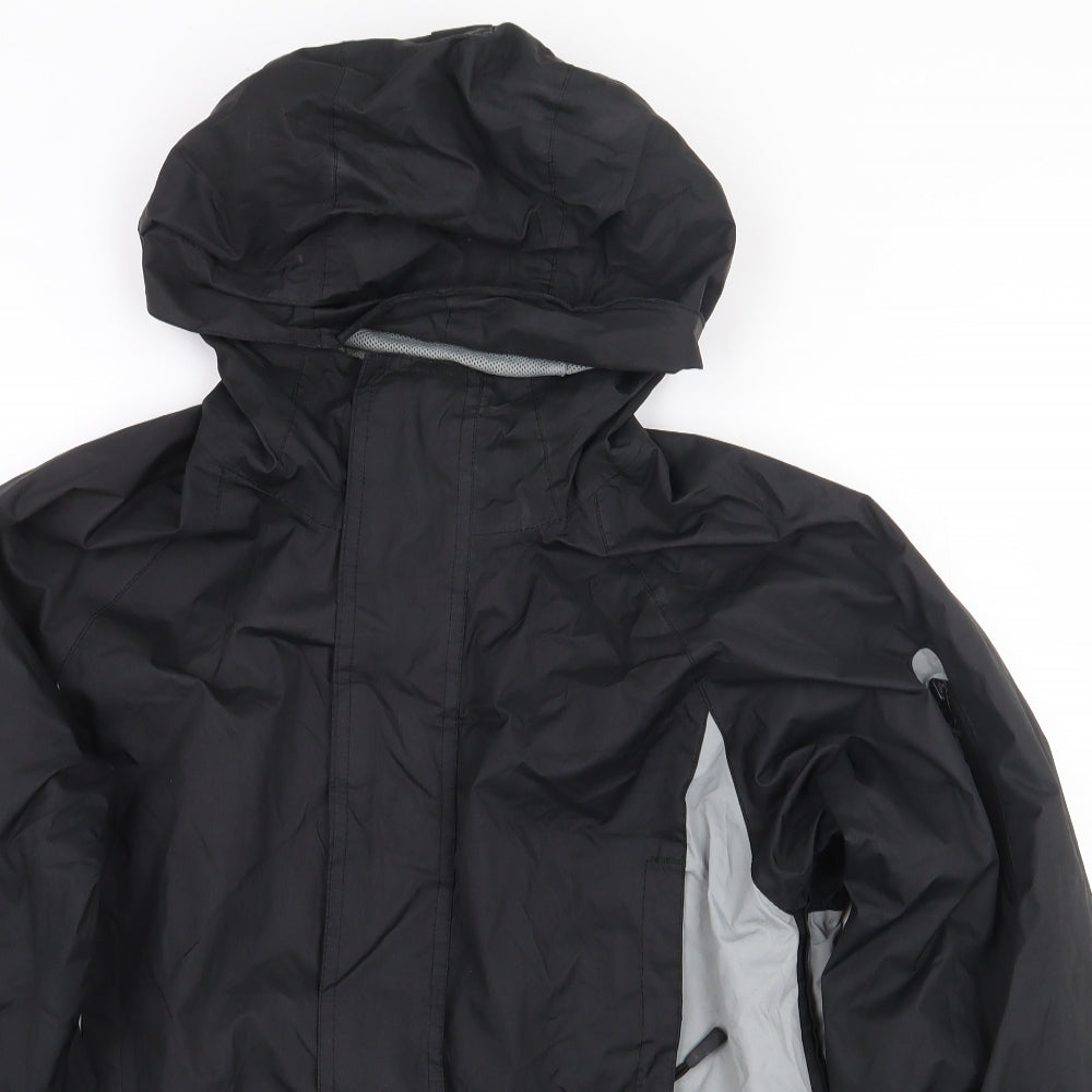Trespass Boys Black Rain Coat Coat Size 13-14 Years Zip