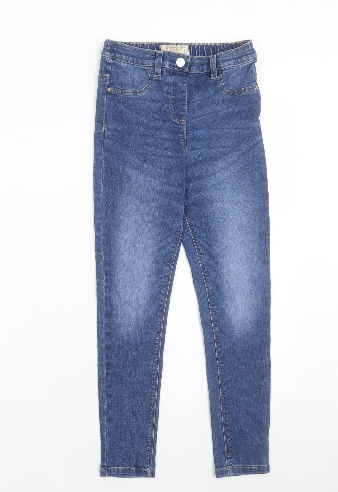 NEXT Boys Blue Cotton Skinny Jeans Size 9 Years Regular Button