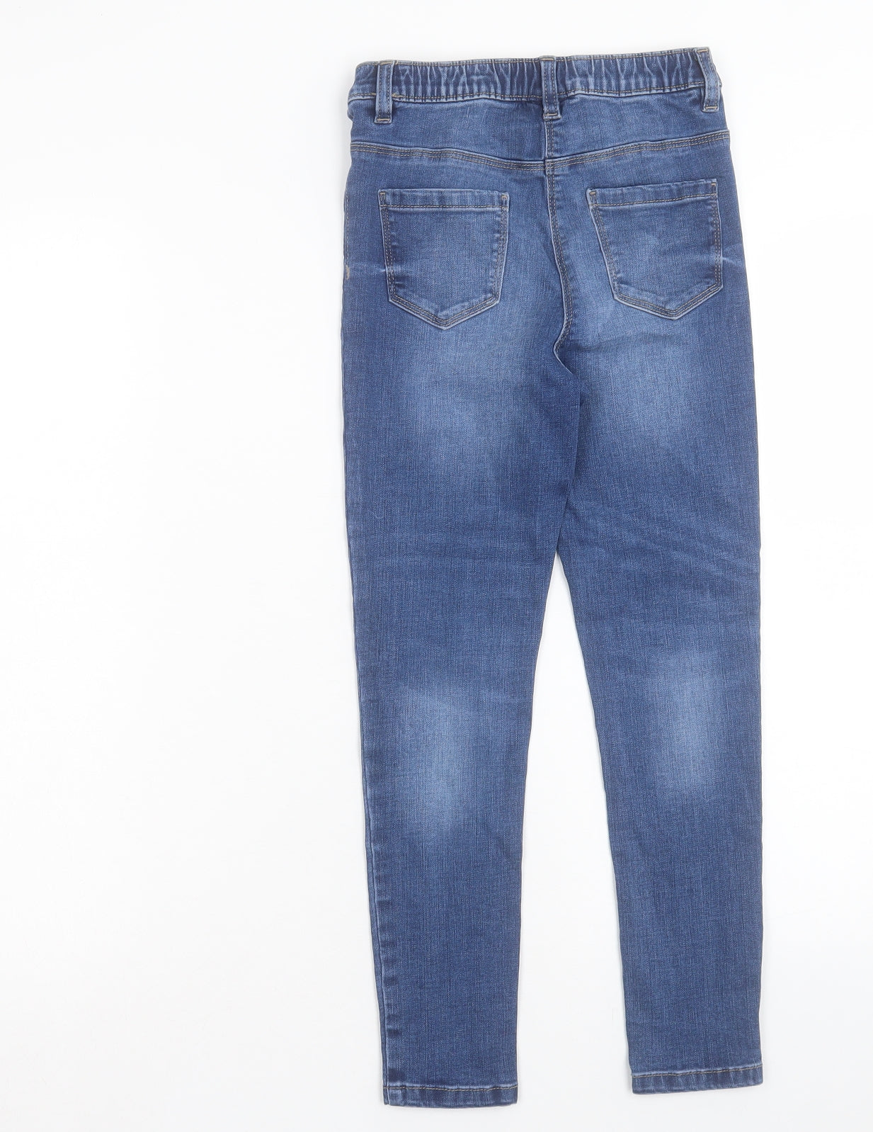 NEXT Boys Blue Cotton Skinny Jeans Size 9 Years Regular Button