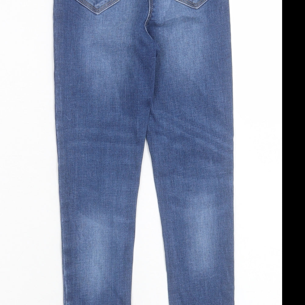 NEXT Boys Blue Cotton Skinny Jeans Size 9 Years Regular Button