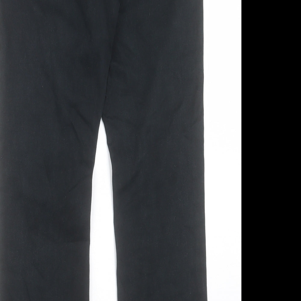 George Womens Black Cotton Straight Jeans Size 12 L28 in Regular Button