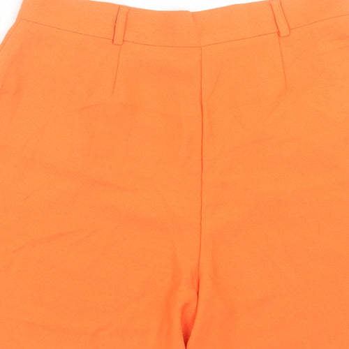 F&F Womens Orange Polyester Bermuda Shorts Size 12 L7 in Regular Button