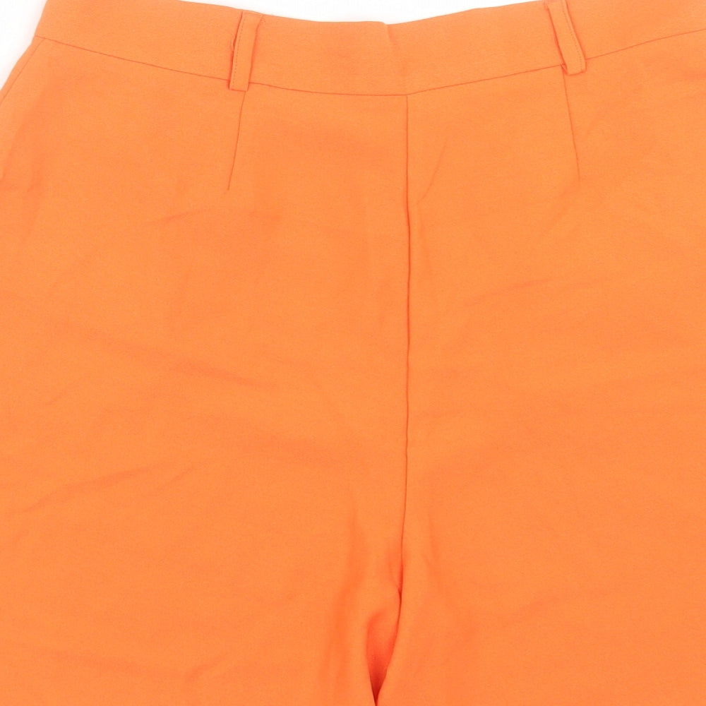 F&F Womens Orange Polyester Bermuda Shorts Size 12 L7 in Regular Button