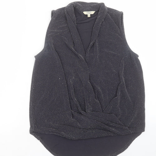 Papaya Womens Grey Polyamide Basic Tank Size 10 V-Neck