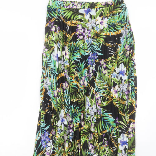 Primark Womens Multicoloured Floral Polyester A-Line Skirt Size 12