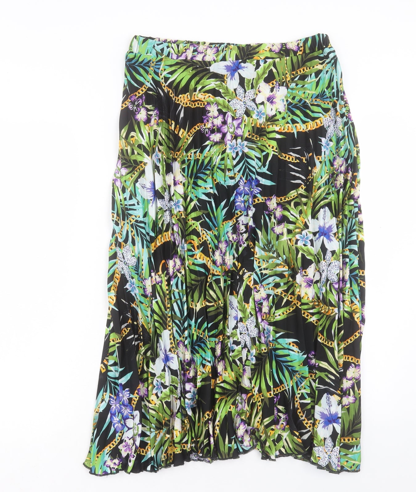 Primark Womens Multicoloured Floral Polyester A-Line Skirt Size 12