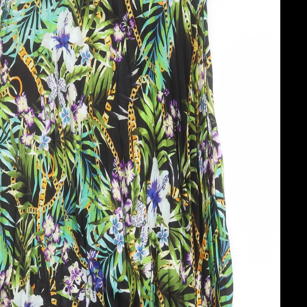 Primark Womens Multicoloured Floral Polyester A-Line Skirt Size 12