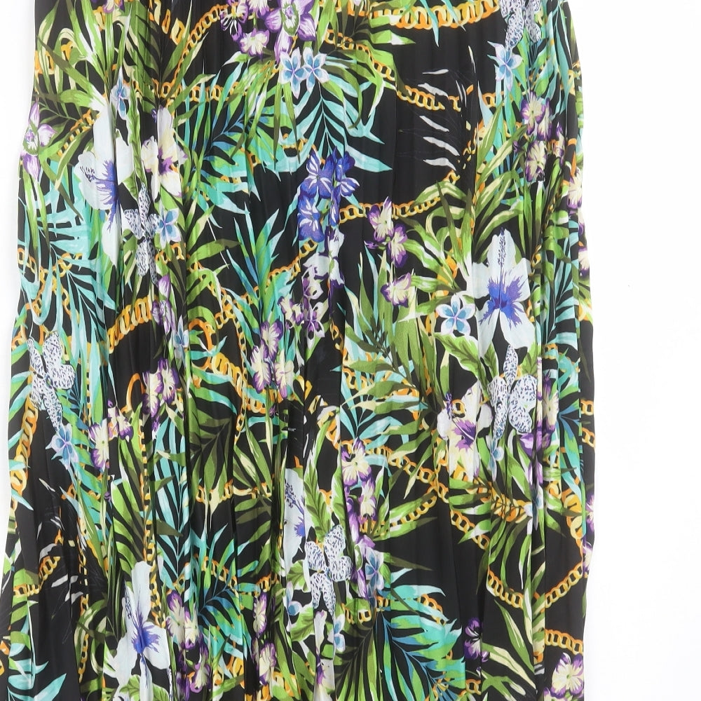 Primark Womens Multicoloured Floral Polyester A-Line Skirt Size 12