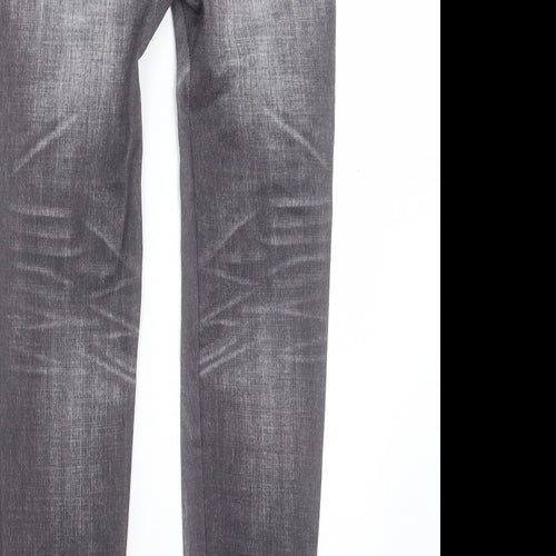 Preworn Womens Grey Cotton Capri Trousers Size 30 L28 in Regular