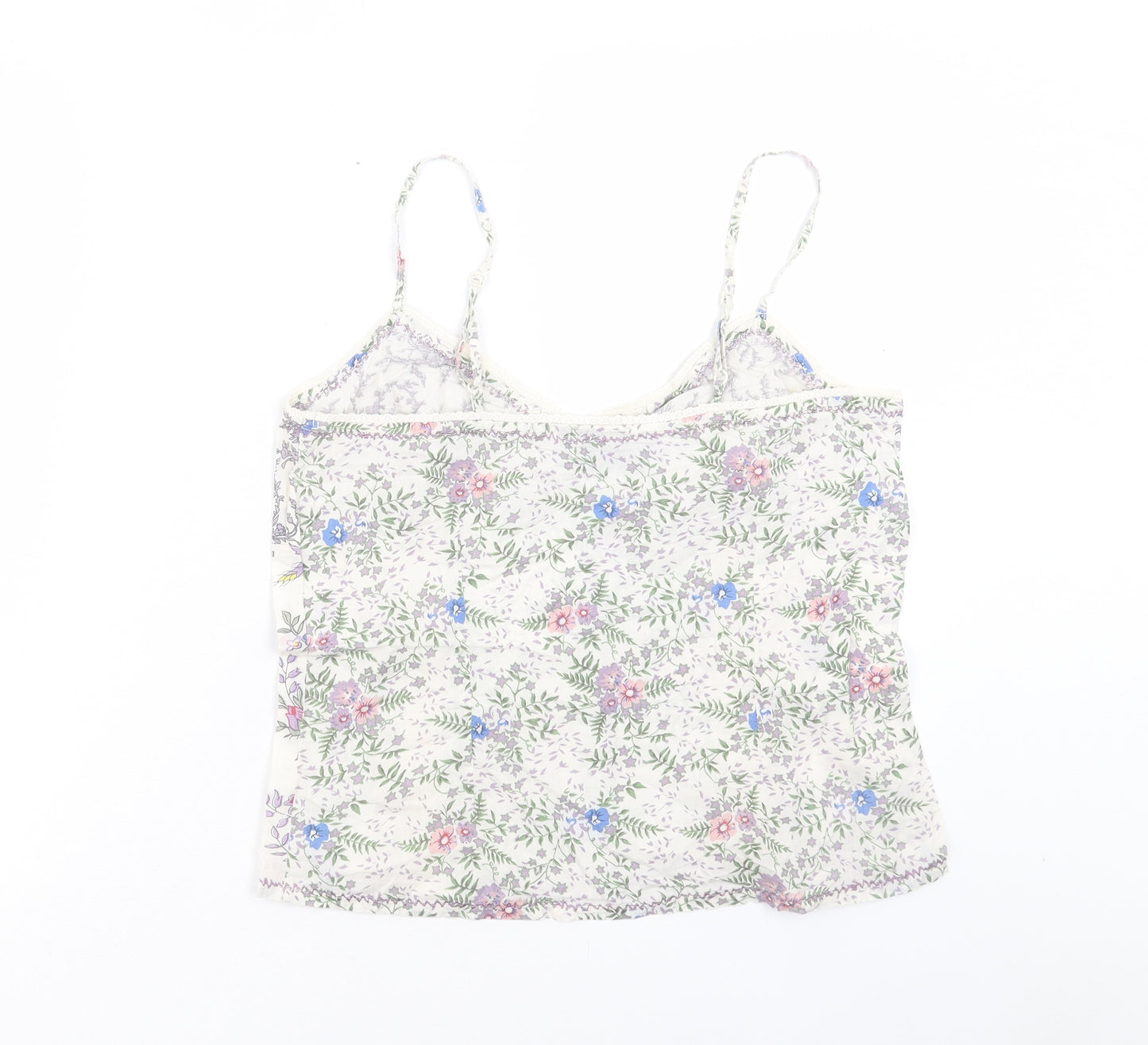Principles Womens Multicoloured Floral Cotton Camisole Tank Size 12 V-Neck