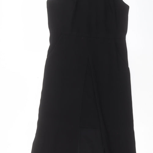 River Island Womens Black Polyester A-Line Size 10 Halter Zip