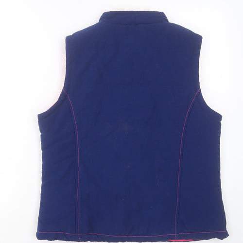 Crane Womens Blue Gilet Jacket Size L Zip
