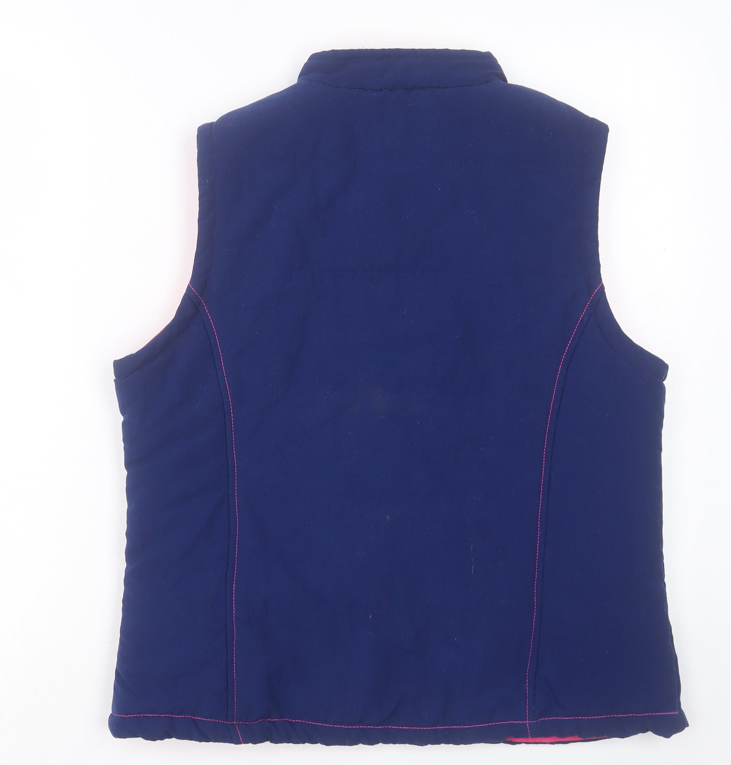 Crane Womens Blue Gilet Jacket Size L Zip