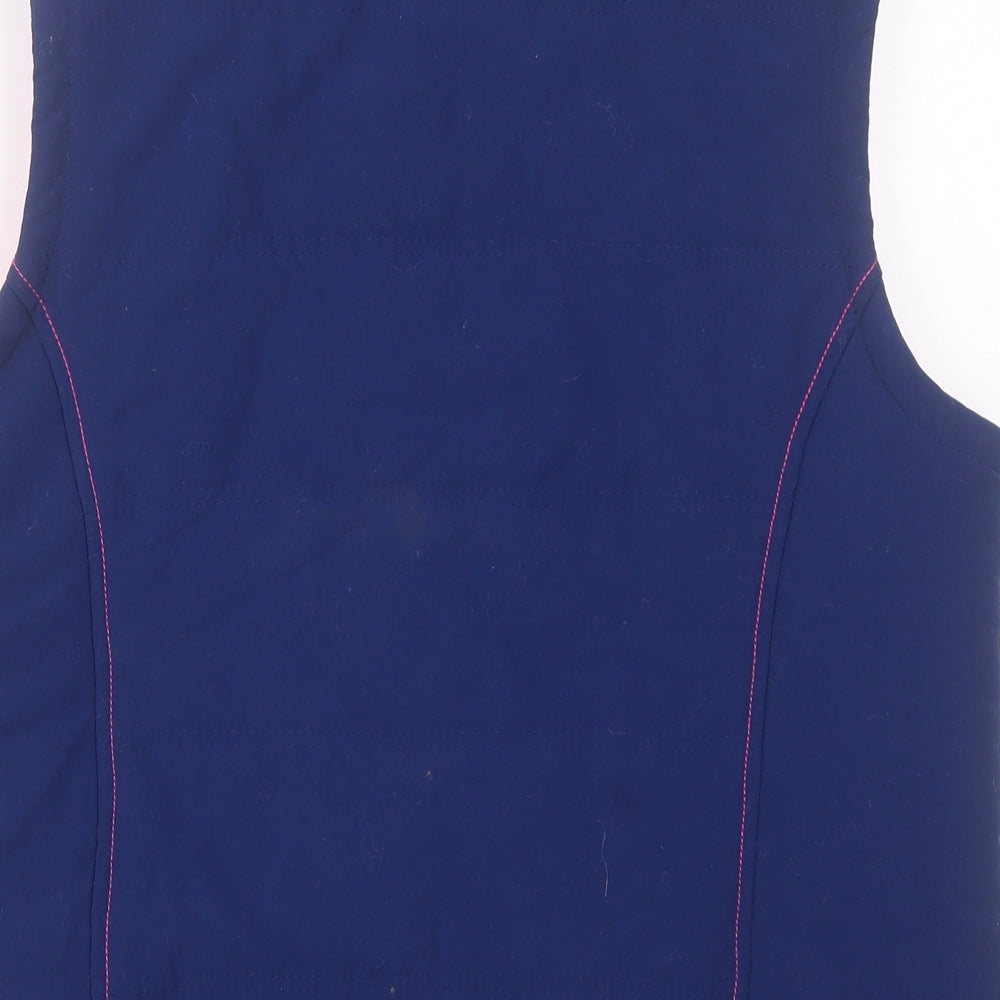 Crane Womens Blue Gilet Jacket Size L Zip
