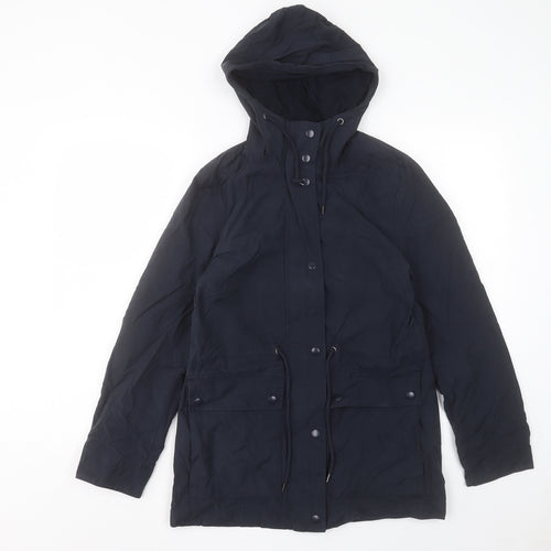 Marks and Spencer Womens Blue Jacket Coat Size 6 Zip