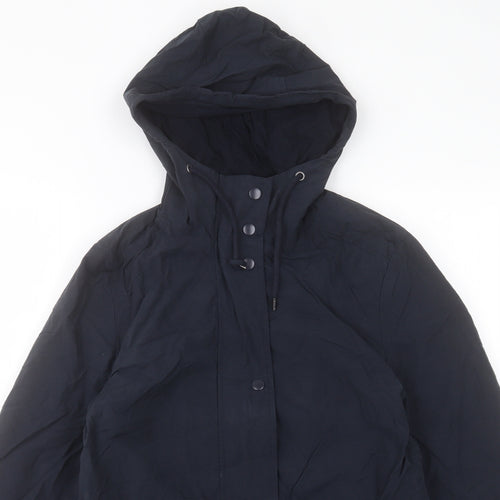 Marks and Spencer Womens Blue Jacket Coat Size 6 Zip