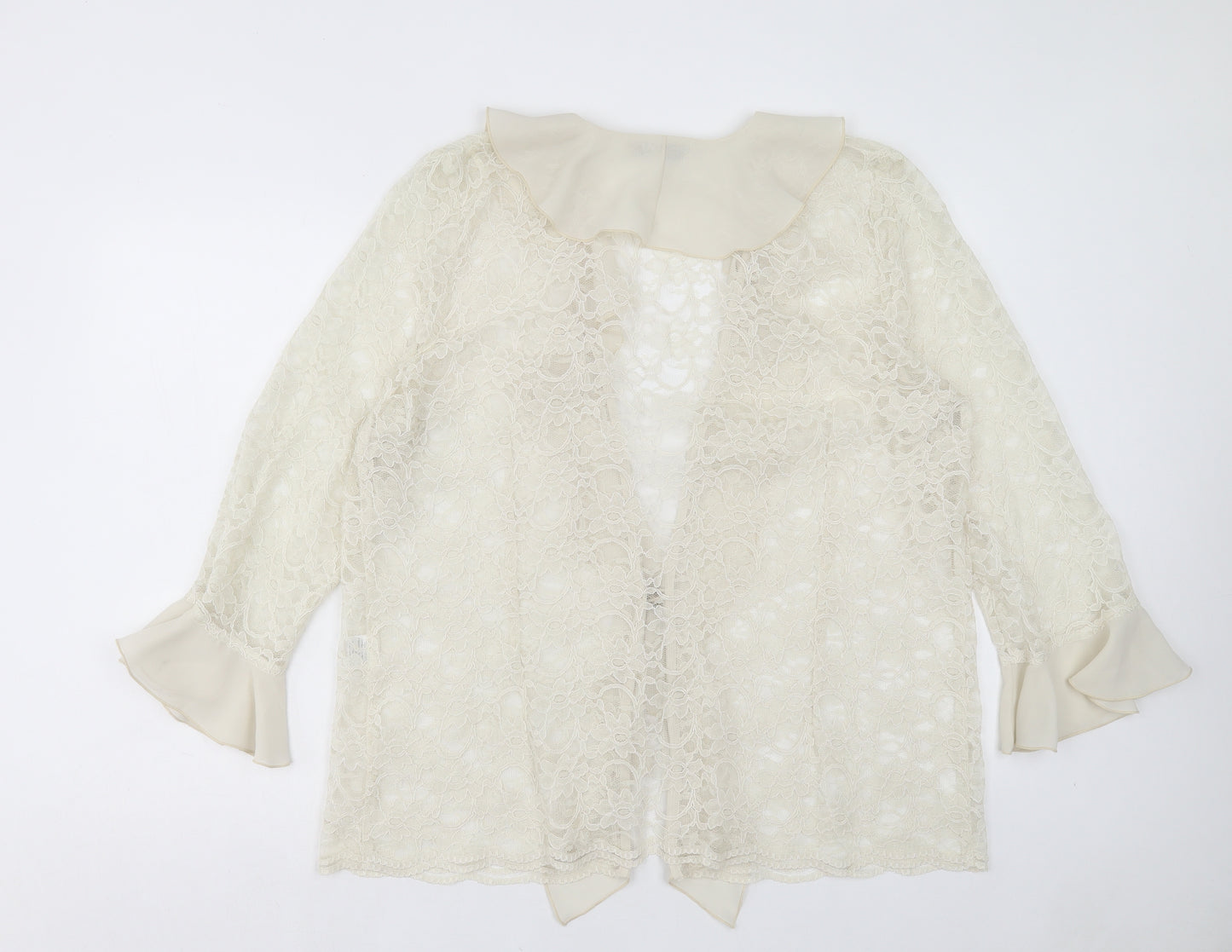 Claudia Stevens Womens Ivory Jacket Size 22 Button