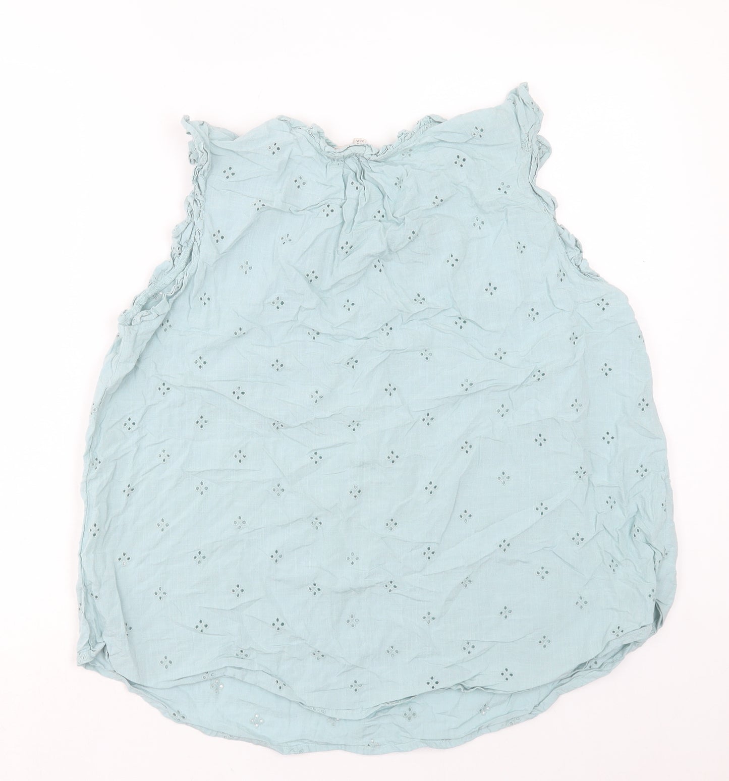 F&F Womens Blue Viscose Basic T-Shirt Size 18 Boat Neck