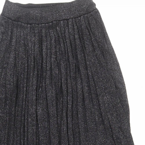 FRNCH Womens Black Viscose Pleated Skirt Size M