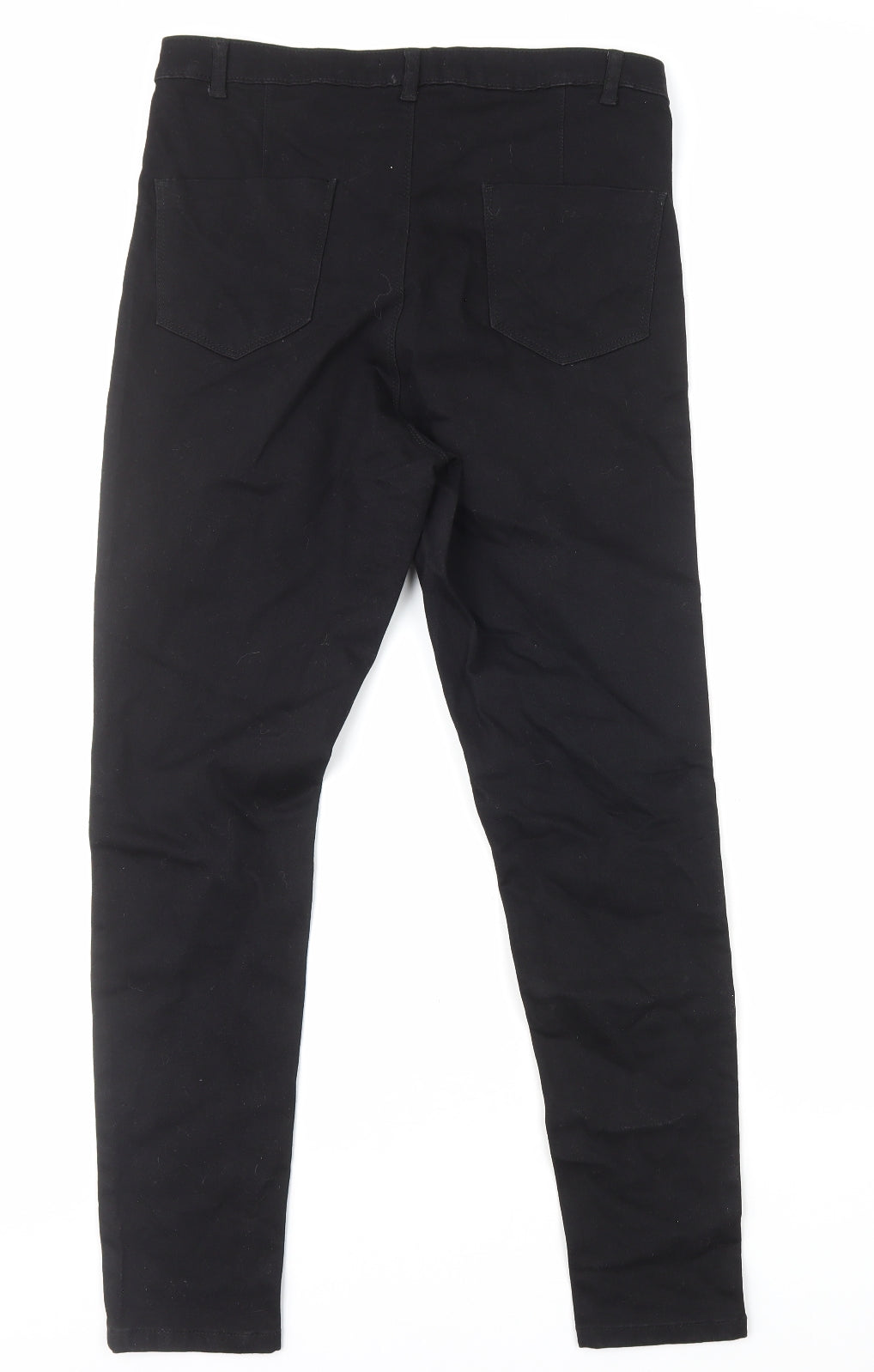 Dorothy Perkins Womens Black Cotton Skinny Jeans Size 16 L29 in Regular Zip