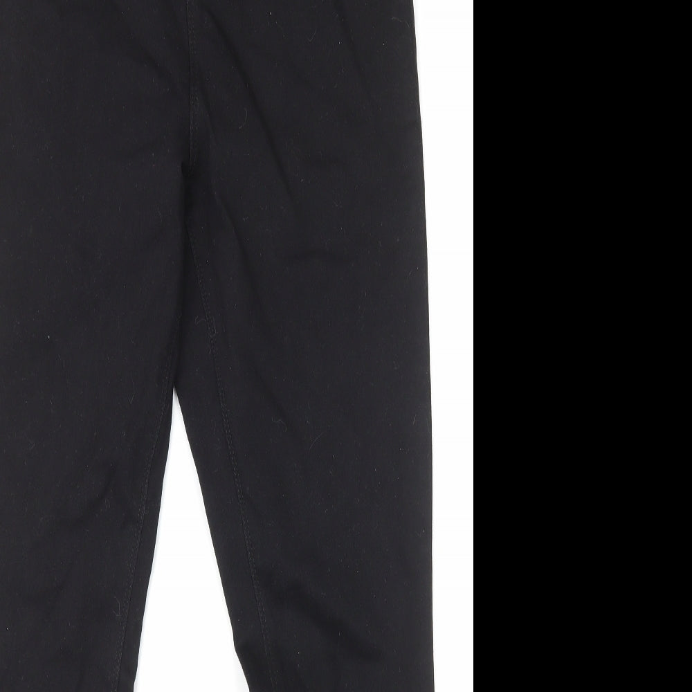 Dorothy Perkins Womens Black Cotton Skinny Jeans Size 16 L29 in Regular Zip