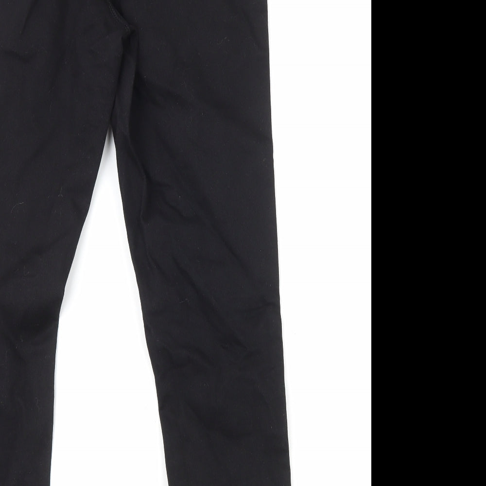 Dorothy Perkins Womens Black Cotton Skinny Jeans Size 16 L29 in Regular Zip