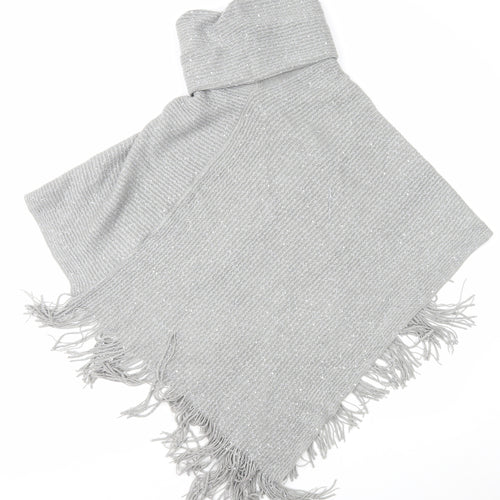 Debenhams Womens Grey Overcoat Poncho One Size