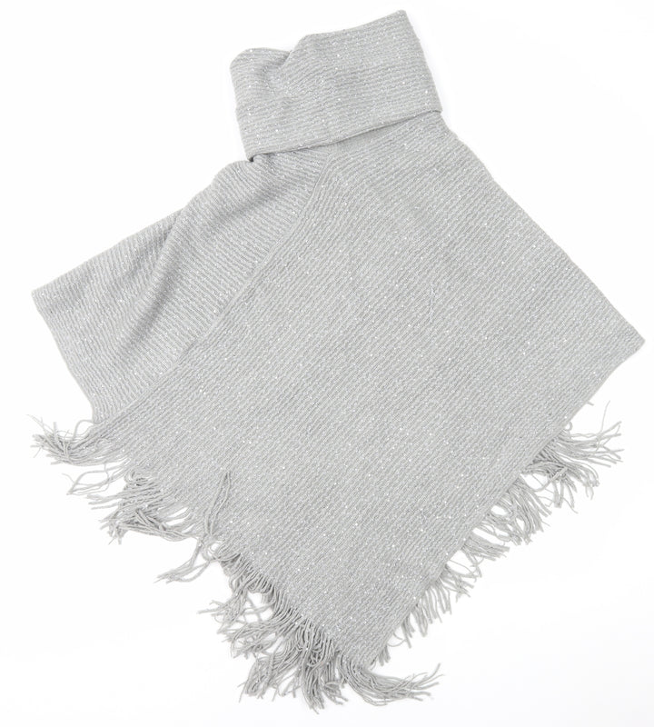 Debenhams Womens Grey Overcoat Poncho One Size