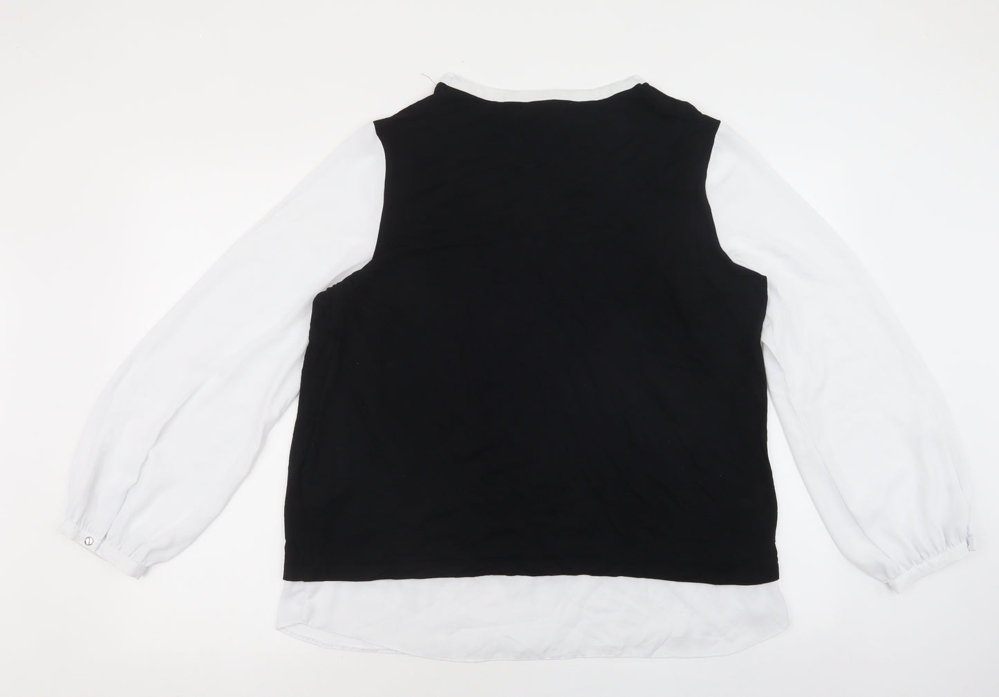 George Womens Multicoloured Viscose Basic Blouse Size 18 V-Neck - Chiffon sleeves and bottom, Tie neck.