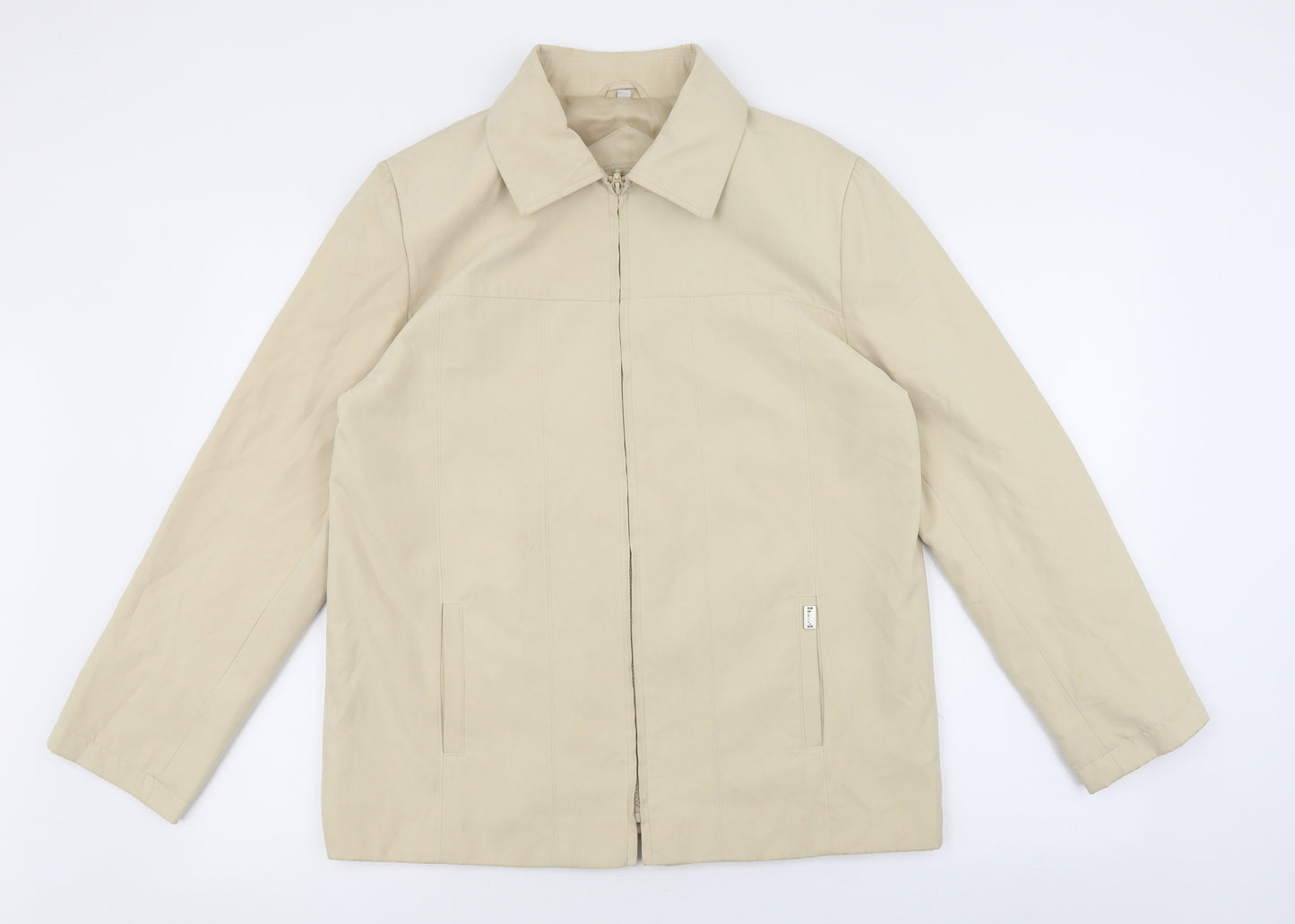 JBC Collection Womens Beige Biker Jacket Size 10 Zip