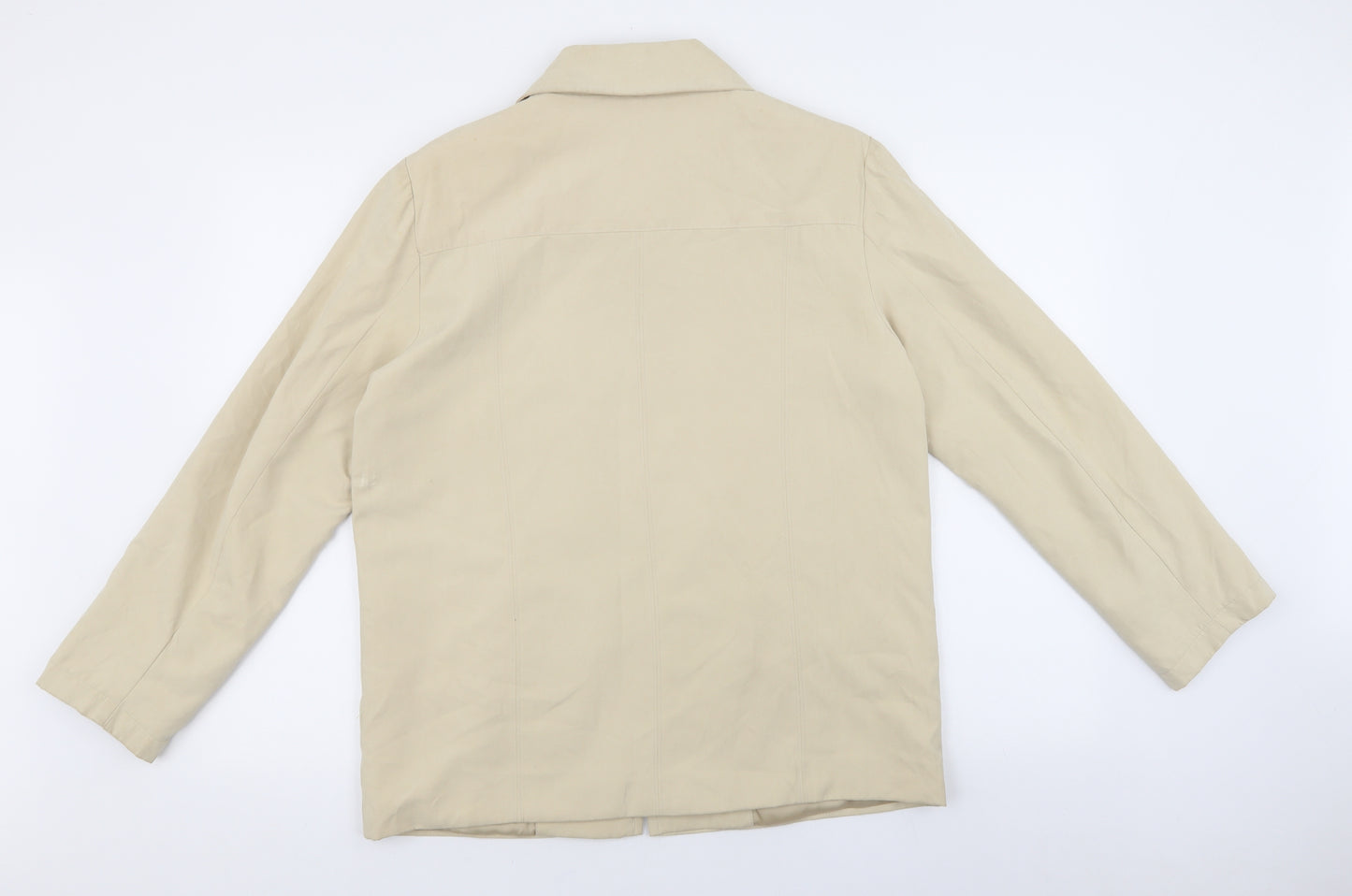 JBC Collection Womens Beige Biker Jacket Size 10 Zip