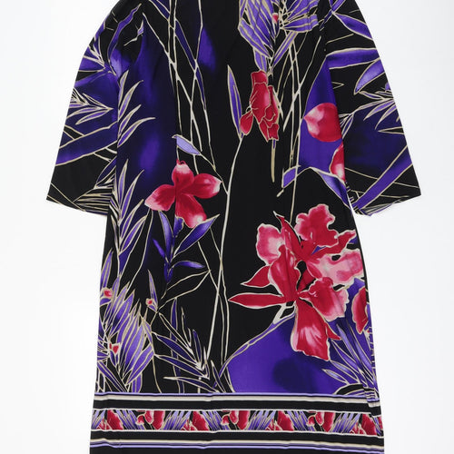 Nine West Womens Multicoloured Floral Polyester Shift Size 14 Boat Neck Pullover