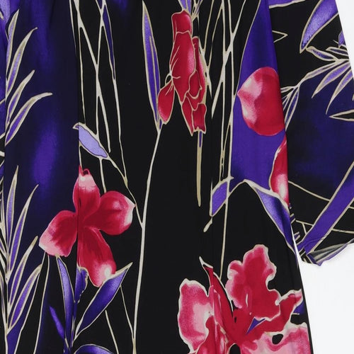 Nine West Womens Multicoloured Floral Polyester Shift Size 14 Boat Neck Pullover