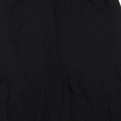 ELVI Womens Black Polyester Flare Skirt Size 38 in Zip