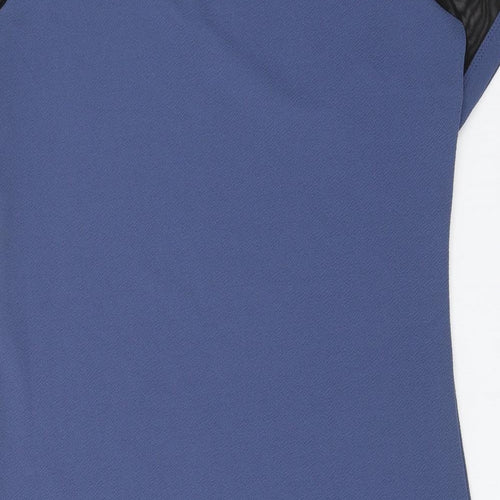 Select Womens Blue Polyester Shift Size 14 Round Neck Pullover