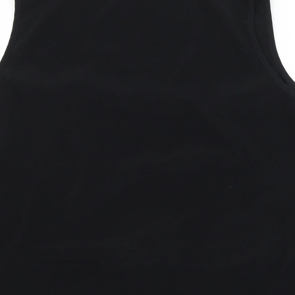 ELVI Womens Black Polyester Basic Blouse Size 22 Round Neck