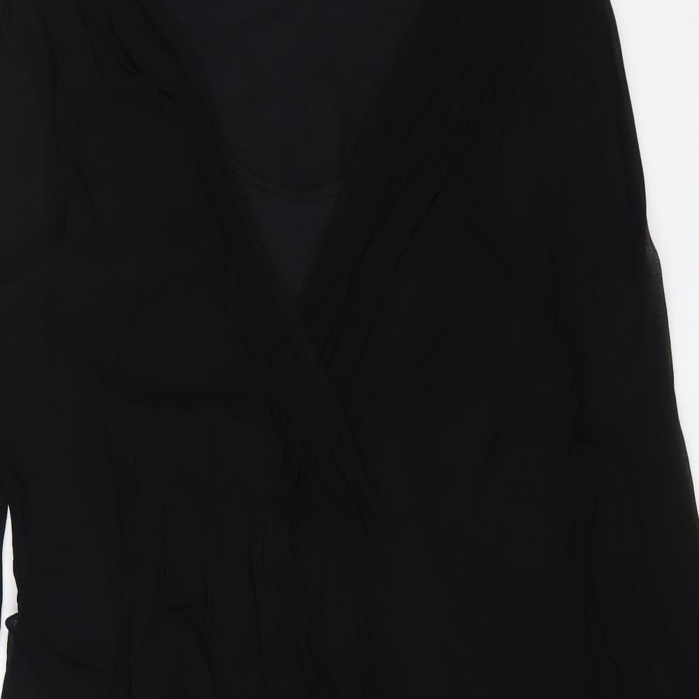 Kaliko Womens Black Viscose A-Line Size 18 Scoop Neck Pullover